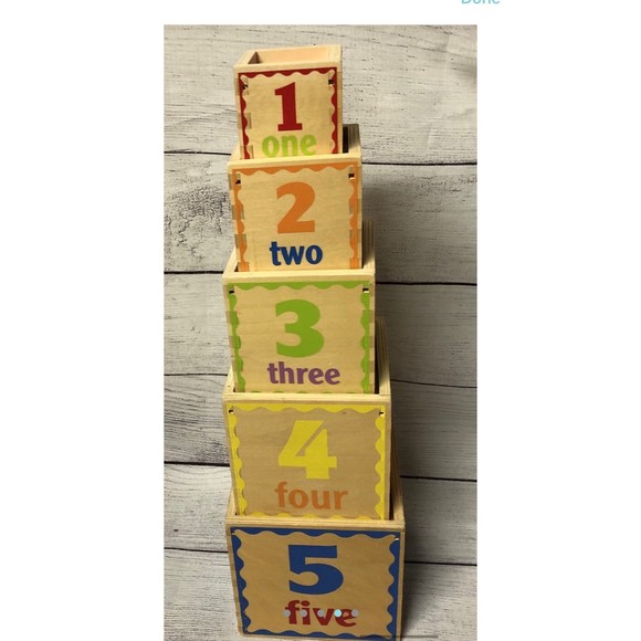 educo | Toys | Educo Hape Pyramid Of Play Wooden Nesting Blocks | Poshmark